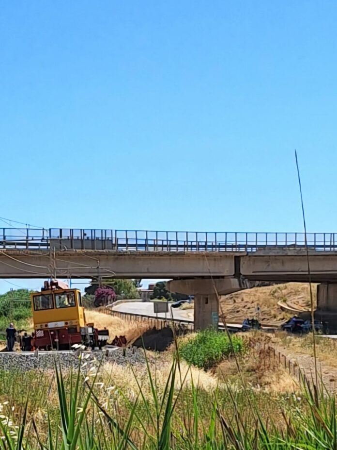 L'incidente lungo la linea ferroviaria